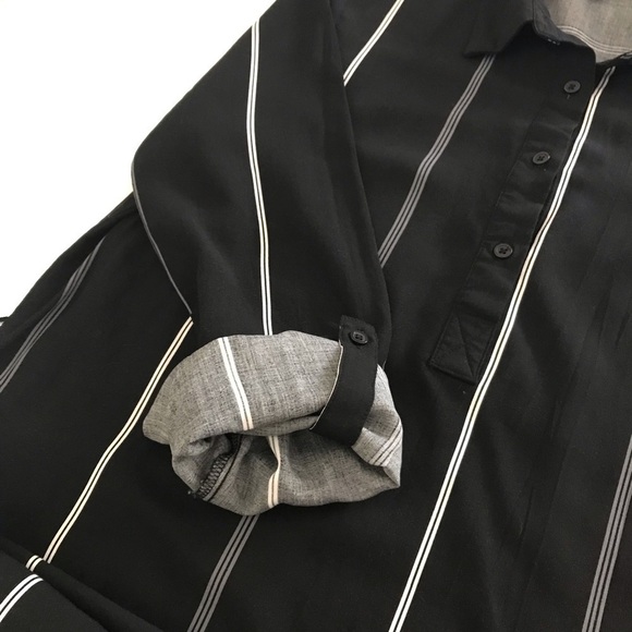 A.N.A.  A New Approach Black and White Shirt Dress - Picture 9 of 15